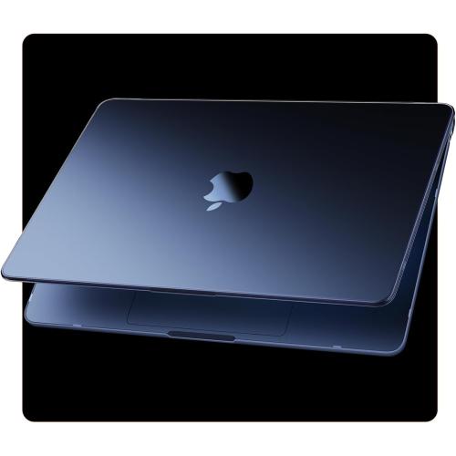 Compatible for MacBook Air 13.6 inch Case M4 M3 M2 2025 2024-2022 Release Model A3240 A3113 A2681, Sturdy Protective Hard Shell Case Cover for MacBook Air M2 13 inch - Midnight Clear