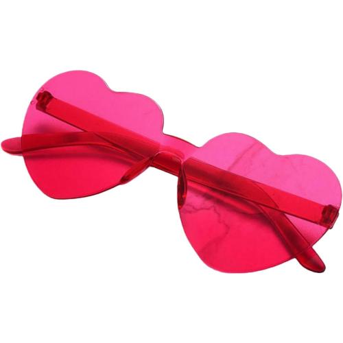 Sunglasses Outdoor Play Small Faces – Candy-colored Heart Fun Fashion Anti-glare Uv400 Frameless