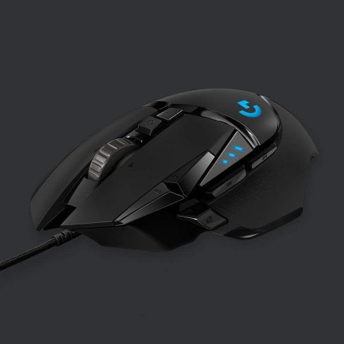Logitech G502 HERO High Performance Wired Gaming Mouse, HERO 25K Sensor, 25,600 DPI, RGB, Adjustable Weights, 11 Programmable Buttons, On-Board Memory, PC / Mac (Renewed)
