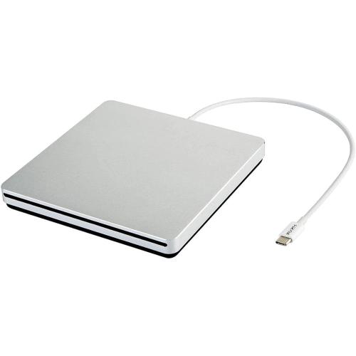 USB-C Superdrive External DVD/CD Reader and DVD/CD Burner for Apple-MacBook Air/Pro/iMac/Mini/MacBook Pro/ASUS/ASUS/DELL Latitude with USB-C Port Plug and Play(Silver)