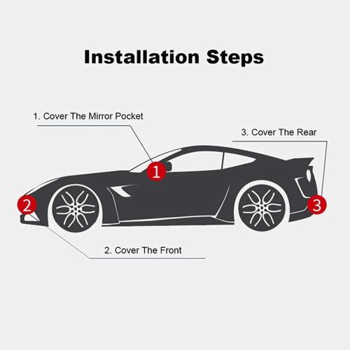 Size Large Color Silver Car Cover  Waterproof for Automobiles, Sun Rain Dust Snow Protection