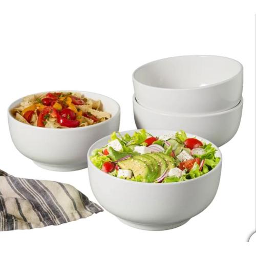 Set of 4 White All-Purpose Bowls – Versatile Serving & Dining Bowls for Everyday Use