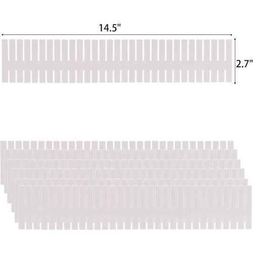 acDesign 40Pcs Grid Drawer Dividers, Adjustable Drawer Organizer for Socks, Underwear, Lingerie, Makeup, Bedroom Office Kitchen Storage (White)
