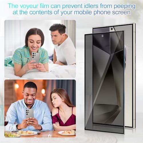 2 Pack Privacy Screen Protector for Samsung Galaxy S24 Ultra