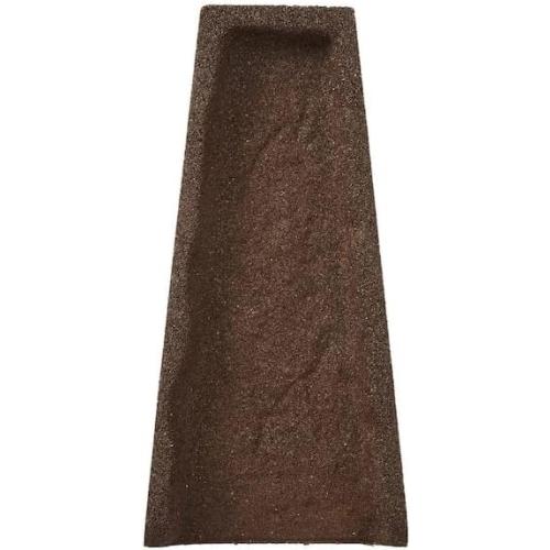 Premium Rubber Downspout Splash Block, Rain Guard, Stone Textured Drain Extender (Brown)