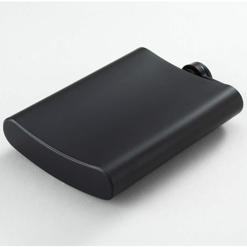 Hip Flask for Liquor Matte Black 8 Oz Stainless Steel Leakproof with Funnel, Great Gift Idea Flask