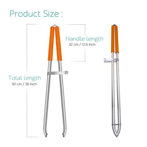 EJG 36 Long Trash & Garbage Picker Grabber, Lightweight Aluminium & Rustproof, Litter Pick Up Stick, Trash Tong, Reaching Assist Tool, Reacher Tool for Elderly, Garden Nabber Plogging (Orange)
