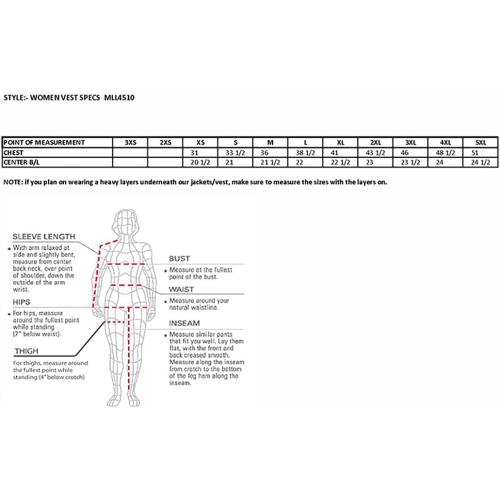 Milwaukee Women's 2XL Black Zippered Front Vest with Side Buckles