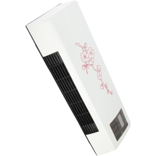 White With Red Flower Bedroom Wall Mounted Air Heater Space Saving Warm Air Blower for Bedroom Shower Room (Plug 110V)