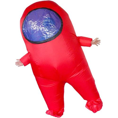 Impostor Inflatable Costume for Adult Funny Halloween Spacesuit Costume Astronaut Figures for Adult Game Fans