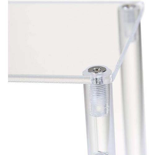 BYCY 2 Pack 2-Tier Clear Acrylic Display Stand Display Shelf for Dessert Jewels Figurines, Clear Cupcake Stand - 2 Pack ( 12 * 6.9 * 4.25 )