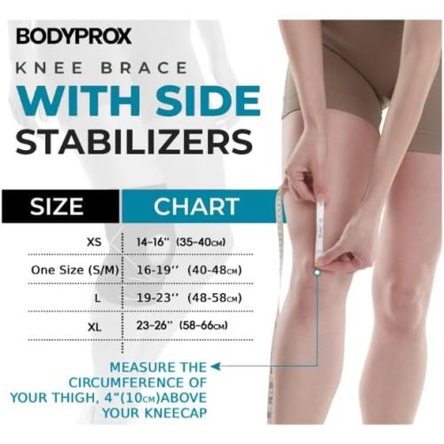 Bodyprox Knee Brace with Side Stabilizers & Patella Gel Pads for Knee Support