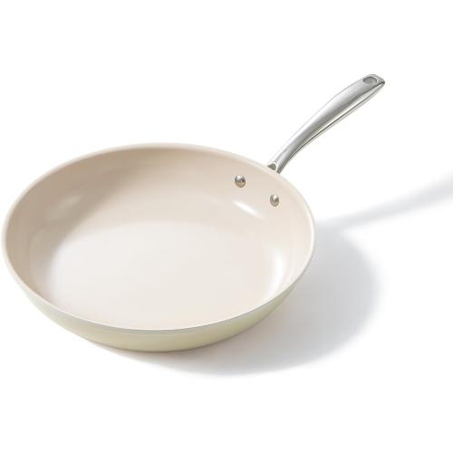 Redchef Nonstick Frying Pan Skillet, Ceramic Non-Stick Saute Pans, 11 inch Cooking Fry Pan with Stay Cool Handle, All Stovetops (Gas, Electric & Induction), Dishwasher/Oven Safe, PFAS-Free, Non Toxic