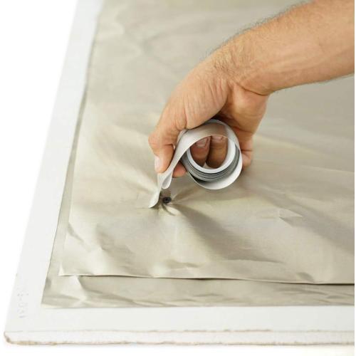 Mission Darkness TitanRF Faraday Fabric Pro Construction Kit 6 Yards // 44 W x 18'L Fabric   20'L Tape Military Grade Conductive Material Blocks RF Signals, WiFi, Cell, Bluetooth, RFID, EMF