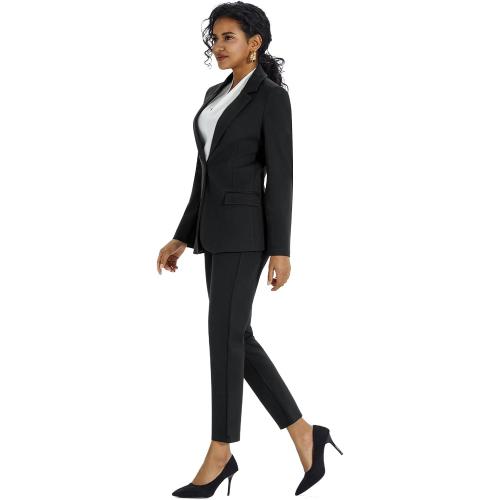 Kelyaa Women's 2 Piece Suit Set Business Casual Slim Fit One Button Blazer and Pant Suit for Office Work Professional Outfits