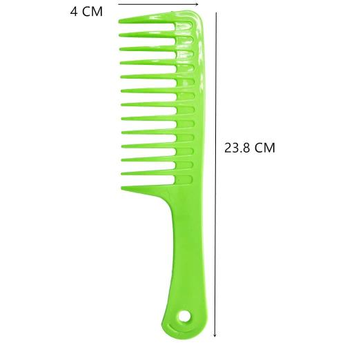 NuAngela Wide Tooth Comb, Large Handle Detangler Smooth Hair Combs For Long Oily Curly Thick Hair, Reduce Hair Loss&Damage Breakages, Salon Styling Comb For Women