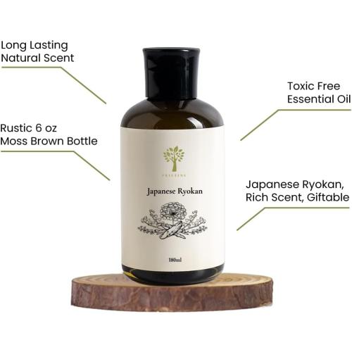 PRISTINE Japanese Ryokan/Inspired by Shang Hotel Reed Diffuser Refill with Free Reed Sticks | Fresh Lavender, Sandalwood Oil Diffuser Refills | Premium Hotel Lobby Reed Diffuser Oil Refill