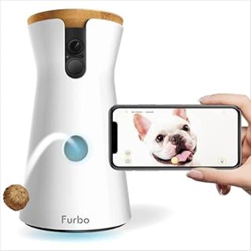 Furbo Dog Camera: Treat Tossing, Full HD Wifi Pet Camera and 2-Way Audio, Designed for Dogs, Compatible with Alexa (As Seen On Ellen) (B01FXC7JWQ)