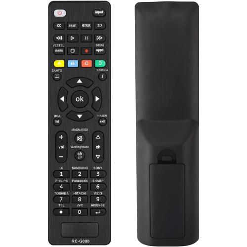 Universal TV Remote for Samsung, RCA, JVC, Magnavox, TCL, Philips, Sony, Panasonic, Toshiba, Hitachi, Vizio, Hisense, Seiki, Sanyo, Haier, LG, Insignia, Westinghouse Smart TV Remote Control