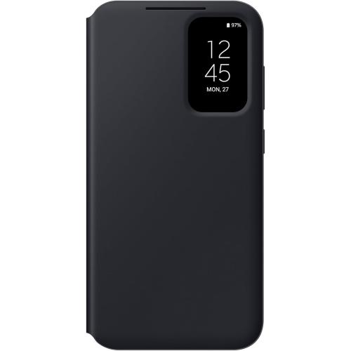 Samsung Galaxy S23 FE S-View Wallet Phone Case, Protective Cover with Card Holder Slot, Finger Tap Display Window, US Version, EF-ZS711CBEGUS, Black