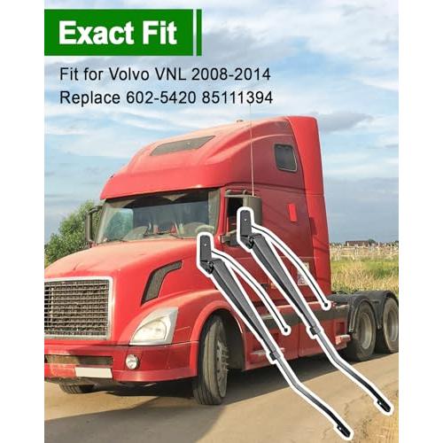 Front Wiper Arms Replace 602-5420 85111394 Fit for Volvo VNL 2008-2014 | for Driver And Passenger Side, Wiper Arm for Right & Left Side