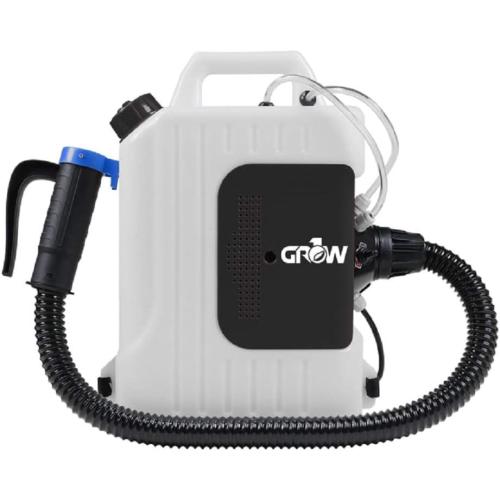 Grow1 Electric Backpack Fogger Machine ULV Atomizer Sprayer with Commercial Hose for Spraying Garden Greenhouse Indoor Outdoor Foggers, 2.5 Gallon