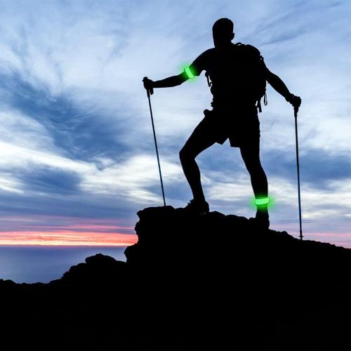 esonstyle Pack of 6 LED Light Up Band Slap Bracelets Night Safety Wrist Band for Cycling Walking Running Concert Camping Outdoor Sports