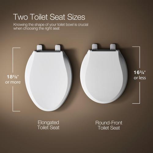 KOHLER 4639-RL-0 Cachet ReadyLatch Round Toilet Seat Soft Close, White