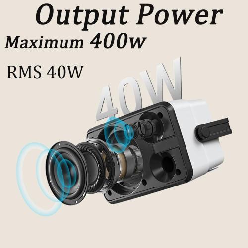 Set of 2 Outdoor Bluetooth Speakers 400w for Garage, Patio, Porch, Gazebo, Soffit, Entertainment Room. Wall Mount Speaker, Wireless Sync Up to 100 Speakers, IPX5 Waterproof (2 Pcs)