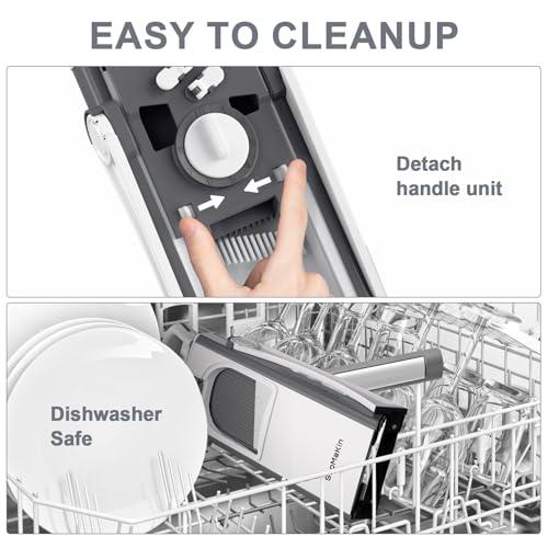 SupMaKin Safe Mandoline Slicer Plus for Kitchen Adjustable Vegetable Slicer