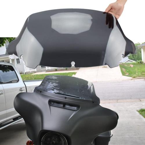 WYNMOTO 10.5 Smoke Wave Windshield Windscreen Wind Splitter Compatible for 2014-2024 Harley Davidson Touring Street Glide Electra Glide 2014 2015 2016 2017 2018 2019 2020 2021 2022 2023