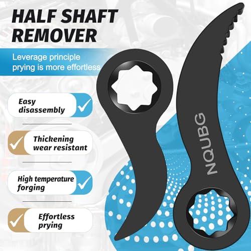 Pry bar wrench adapter，Half Shaft Removal Car Repairing Tools ，Half Shaft Removal Tool ，High quality Crowbar Adapter，2025 Upgraded version1/2pry bar wrench adaptor head，Ratchet pry bar attachment (2)