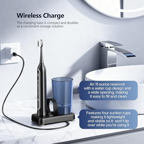 Electric Toothbrush with Water Flosser Combo