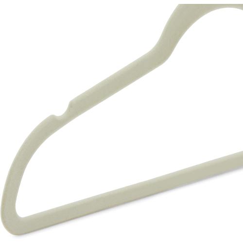Amazon Basics Slim Velvet Non-Slip Space Saving Suit Clothes Hangers with Shoulder Notches for Closet Organization, Ivory/Silver, 50-Pack‼️light dirt‼️