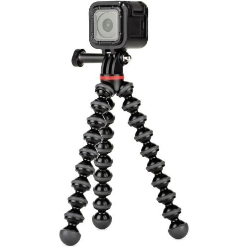Joby GorillaPod 500 Action, Tripod for Action Cameras, GoPro and Video Cameras, for Content Creation, Vlogging, Live Streaming, TIK Tok,Black