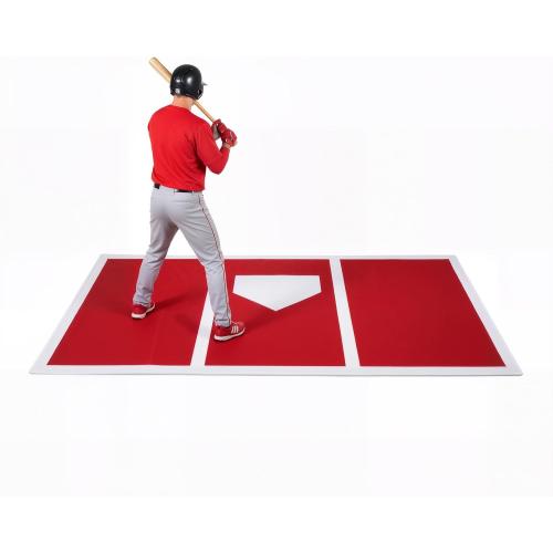 Baseball Hitting Mat, Home Plate Mat with Anti-Slide Rubber Back, Portable Batters Box Turf Mat Baseball for Hitting Practice - Indoor and Outdoor Use