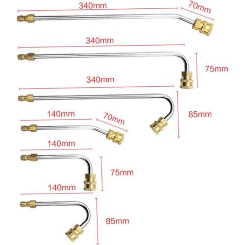 VANZACK Bent Rod Nozzle High Pressure Water Gun Extension Wand Hose Pressure Washer Spray Nozzle Power Washer Lance