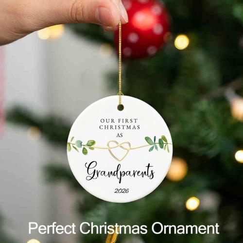 First Christmas as Grandparents 2026, New Grandparent Ornament 2026, First Time Grandparents Gifts, 2.9 Ceramic New Grand Parents Christmas Ornament 2026