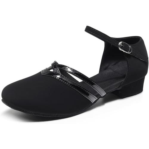 Danceand sway..size 10.…..Girls Latin Dance Shoes Low Heels Tango Salsa Ballroom Practice Performance Dancing Shoes,FT-118