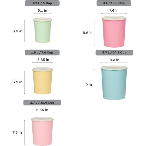 Tupperware Heritage Collection 10 Piece Nested Canister Set in Vintage Colors, Dishwasher Safe and BPA Free (5 Containers, 5 Lids)