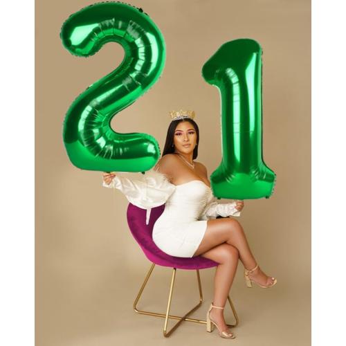Numbers 22 Balloons, 22nd Dark Green Party Decorations for Girl Boys, 40 In Big 22nd Balloons for Engagement, Wedding, Celebration Party, Graduations, Photo Shoot