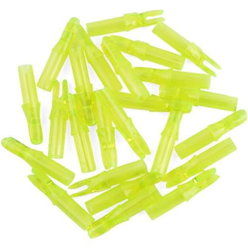 Color Yellow ZSHJGJR 24pcs Archery Arrow Nock 6.2mm/.244 inch Inside Diameter Plastic Insert Arrow Nocks Tail for Archery DIY Target Hunting Shooting Arrows