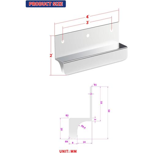 Adhesive Touchless Foot Pulls for Cabinet Trash Can Silvery 4'' Touchless Hands Free Trash Opener for Overlay Kitchen Cabinet Door Bins (1, FH01-Silvery)