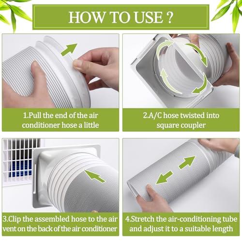 Outus 5.9'' Diameter 98'' Long Portable Air Conditioner Hose
