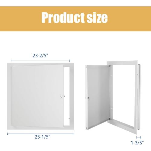 Thicken 1mm 24 x 24 Access Panel for Drywall,Attic Door, Ceiling Access Panel for Drywall,24x24 Metal Access Panels are Thickened to 1mm to Solve The Problem of Fragile Panels(Screwdriver Latch)
