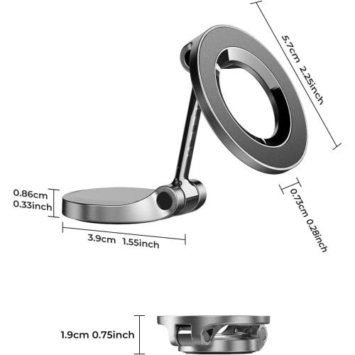 LISEN for Magsafe Car Mount, Ultra Magnetic 360° Suction Dashboard Car Phone Holder, Car Accessories for iPhone, for Men Women Him Her, Fit for iPhone16 Pro/Pro Max 15 14 13 12