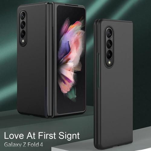 Case for Samsung Galaxy Z Fold 4, Ultra-Thin Full Body Protective Cover with Built-in Screen Protector, Hard PC Anti-Scratch Shockproof Phone Case, Black
