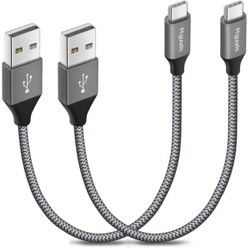 etguuds USB to USB C Cable 1ft, 2-Pack USB A to USB C Charger Cord Type C