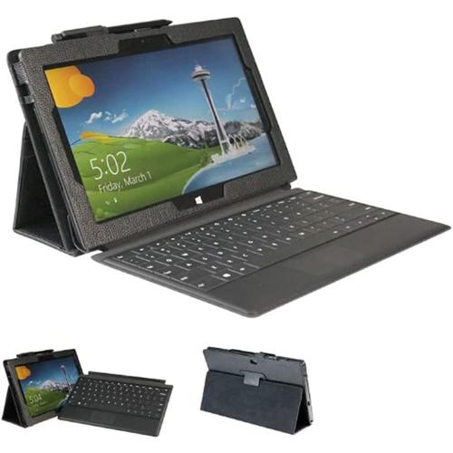 Tablet Cover for Microsoft Surface Pro 1st 2nd Generation 10.6(2013 Release), Ultra Slim Folio Stand Leather Case for Microsoft Surface Pro 1/2 1514 1601 Gen 1st 2nd 10.6 inch (Black)