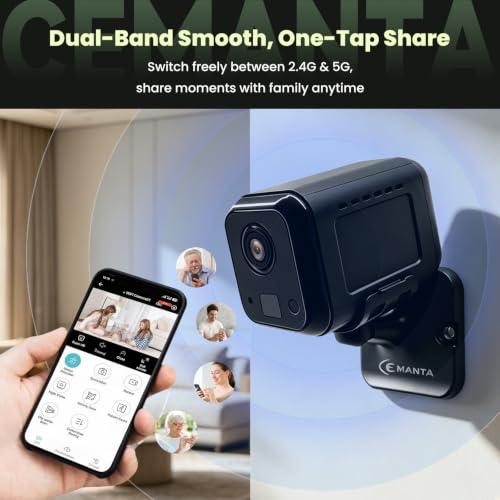 4MP Mini Hidden Camera with Long Battery Life,Nanny Cam for Home